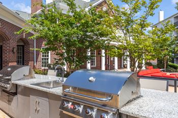Bbq and picnic area with gas grills